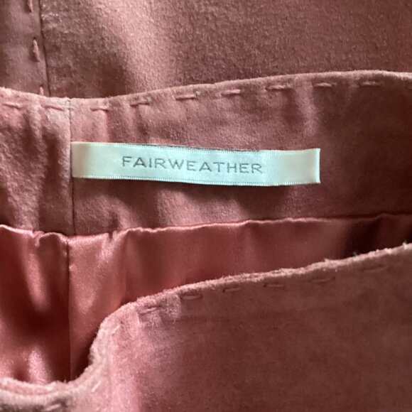 Fairweather Women's Leather Suede Romantic Pink Pencil Skirt Size 4 - Picture 8 of 10